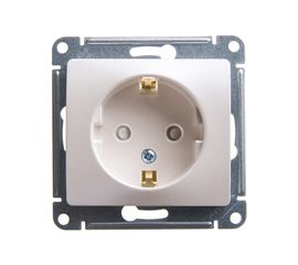 1-местный механизм розетки Schneider Electric скрытой проводки Glossa 16А IP20 с заземлением перламутр GSL000645 