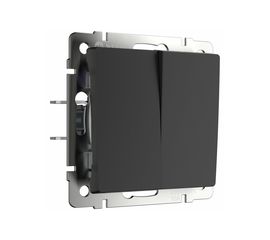 Выключатель WERKEL W1120008 двухклавишный черный матовый a051628 