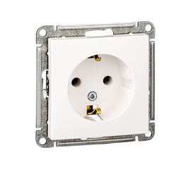 1-местный механизм розетки Schneider Electric скрытой проводки W59 16А IP20 с заземлением без защитных шторок белый RS16-154-1-86 