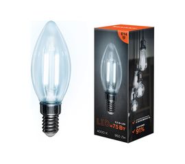 Филаментная лампа REXANT Свеча CN35 9.5 Вт 4000K E14 604-092 