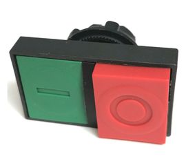 Головка двойной кнопки Briswik 22мм выступающая КМЕ 91 IP40 LAY4-EL84.BR 