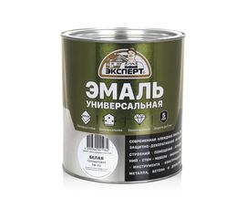 Универсальная алкидная эмаль ЭКСПЕРТ полуматовая, белая, 2.5 кг 30496 