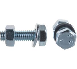 Пакет болт с гайкой и шайбой Метизный двор цинк м6х20мм 12 шт. 4607173901705 