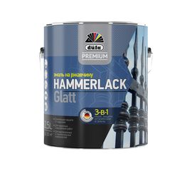 Эмаль Dufa Premium HAMMERLACK гладкая, RAL 3005 винно-красный 2,5 л Н0000004963 