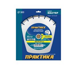 Диск алмазный сегментный Мастер (300x25.4/20 мм) ПРАКТИКА 794-777 