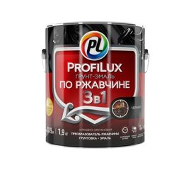 Грунт-эмаль Profilux по ржавчине 3в1 черная 1,9 кг Н0000005013 