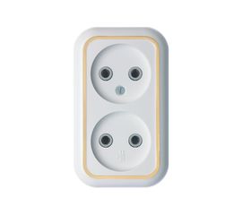 Розетка Кунцево-Электро ВАЛЕНТИНА открытой установки, двухместная РА10-382 З 5417 