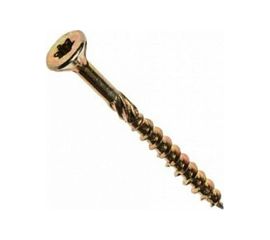 Конструкционный самозенкующий саморез BULLIT TORX20 4x70, желтый, потайной, 10 шт., подвес 14-0016280 