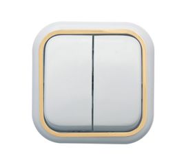 Выключатель Кунцево-Электро ВАЛЕНТИНА двухклавишный А56-025 З 7635 