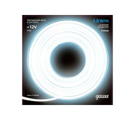 Лента LED Gauss комплект 2835/60-SMD 4,8W 12V DC холодный белый IP20 312000248 
