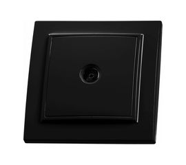 1-местная телевизионная розетка STEKKER PST10-9008-03, 75 Ом, 5-862МГц, серия Эрна, черный 39476 