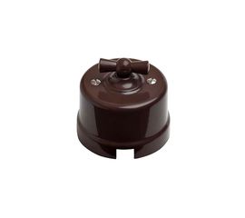 Проходной выключатель Electraline на одно положение коричневый В1-201-22 