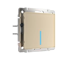 Сенсорный 1-клавишный выключатель WERKEL W4510111 с подсветкой шампань a047972 