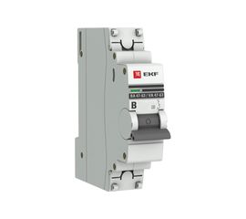 Автоматический выключатель EKF PROxima ВА 47-63, 1P, 10А, B, 4,5kA, SQ mcb4763-1-10B-pro 
