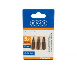 Бита (3 шт; SL5 мм; 25 мм) EDGE by PATRIOT 818010005 