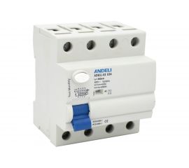 Устройство защитного отключения ANDELI ADB1L-63 4P, 32A, 30mA, тип AC, 6kA ADL03-020 