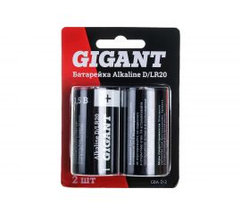 Батарейка Gigant Alkaline D/LR20 блистер 2 шт. GBA-D-2 