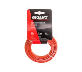 Леска триммерная Звезда 3 мм, намотка 15 м Gigant GTR-15 