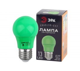Светодиодная лампа ЭРА ERAGL50E27 LED A503WE27, груша, 13SMD, 3W, E27, для белтлайт, 10/100/3600, зеленый Б0049579 