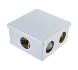 Коробка IEK, распределительная, ОП 85x85x40 мм, IP44, KM41235, 6 кабельных вводов, ИЭК, UKO11-085-085-040-K41-44 