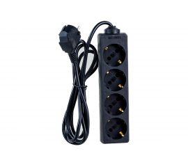 Удлинитель ExeGate ECE-4-1.8B 4 евророзетки с заземлением, 1.8м, черный 285810 