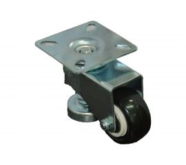 Колесо поворотное черная резина с регулировкой 50 мм MFK-TORG 4053050-Р 