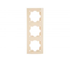 Трехместная горизонтальная рамка, слоновая кость UNIVersal Бриллиант 7948707 