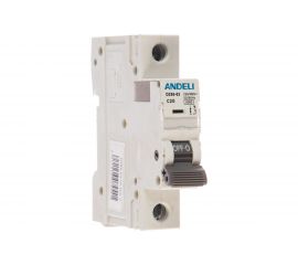 Автоматический выключатель ANDELI DZ66-63/1P 20A 6kA х-ка C ADL01-229 