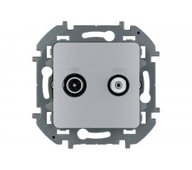 Двухкабельная розетка TV/SAT Legrand - INSPIRIA - алюминий 673882 