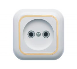 Розетка Кунцево-Электро ВАЛЕНТИНА открытой установки, одноместная РА10-266 З 7639 