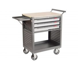 Инструментальная тележка (3 секции, серая, на колесах, с открытым отсеком) JTC 5516 