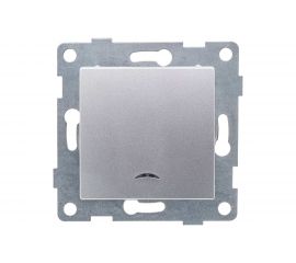 Выключатель GUSI ELECTRIC Ugra 1 клавиша, индикация, СУ, 10А, 250В, серебро С11В18-004 