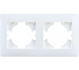 Рамка GUSI ELECTRIC Bravo 2-местная, цвет белый С1020-001 