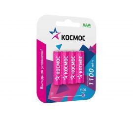 Аккумулятор КОСМОС R03 1100mAh Ni-MH 4 на блистере KOCR03NIMH1100mAh4BL 