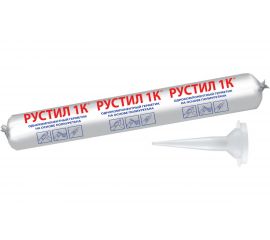 Герметик Рустил 1К 600 мл белый RAL9003 и насадка для пистолета для герметика 61458139 