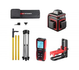 Комплект ADA лазерный уровень CUBE 3-360, дальномер Cosmo 50, элевационный штатив-штанга А00696 