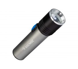Ручной аккумуляторный фонарь КОСМОС 3Вт LED, линза, зум, Li-ion18650 1200mAh, анодированный алюминий, USB-шнур KOS111Lit 