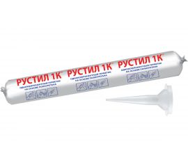 Герметик Рустил 1К 600 мл коричневый RAL 8017 и насадка к пистолету для герметика 61458142 