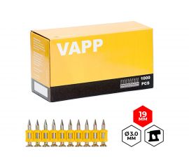 Усиленные гвозди для монтажного пистолета VAPP 19х3 мм VAPP.CN319 
