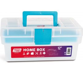 Ящик для инструмента Tayg №12 прозрачный, с лотком, 290x170x127 мм 110597 