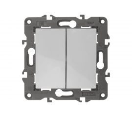 Двойной выключатель ЭРА 14-1104-01 10АХ-250В, IP20, Elegance, белый Б0034229 