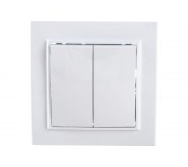 2-клавишный выключатель EKF Минск СП, 10А, белый ERV10-023-10 