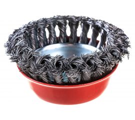 Щетка чашечная (100 мм; М14; витая 0.5 мм) для УШМ Elitech 1820.074500 