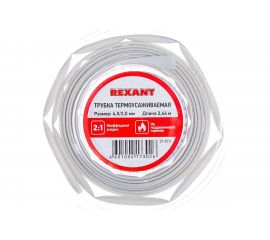 Термоусаживаемая трубка REXANT 4,0/2,0 мм белая, ролик 2,44 м 29-0011 