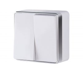 Выключатель WERKEL W5020001 двухклавишный Gallant белый a051592 