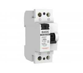 Электронное устройство защитного отключения EKF УЗО ВДТ-40 2P 40А/30мА Basic SQelcb-2-40-30e-sim 