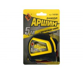 Рулетка Энкор 5 м АРШИН автостоп с магнитным зацепом 14191 