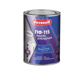 Эмаль Пуфас ПФ-115 серая Decoself 0,9кг тов-200191 