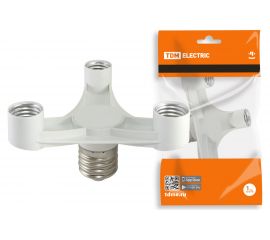 Переходник TDM Е40-3хЕ27, белый, SQ0335-1017 