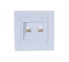 Компьютерная розетка UNIVersal Бриллиант 2-ая белая 1079 